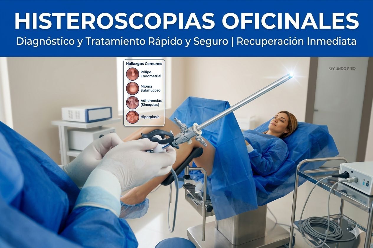 Procedimiento de histeroscopia diagnóstica
